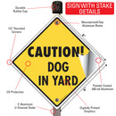 Caution! Dog In Yard Signs or Sticker-4
