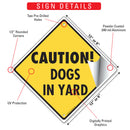 Caution! Dogs In Yard Signs or Sticker-3
