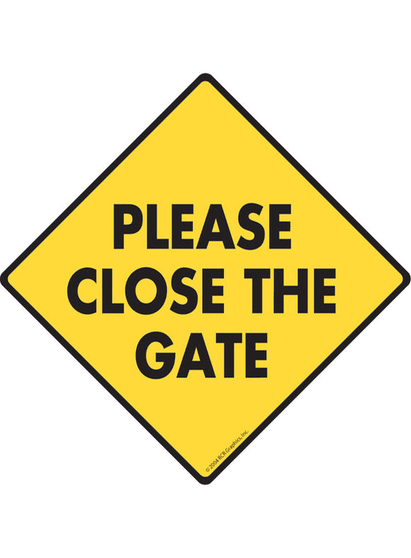 Please Close the Gate Sign or Sticker