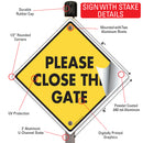 Please Close The Gate Signs or Sticker-4