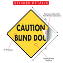 Caution! Blind Dog Signs or Sticker-2