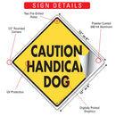 Caution! Handicap Dog Signs or Sticker-3