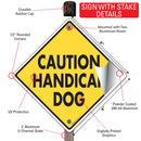 Caution! Handicap Dog Signs or Sticker-4