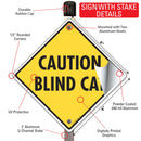 Caution! Blind Cat Signs or Sticker-4