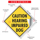 Caution! Hearing Impaired Dog Signs or Sticker-3