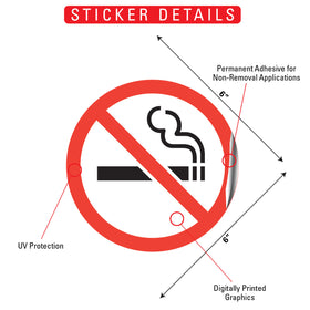 No Smoking (Symbol) Signs or Sticker - 0