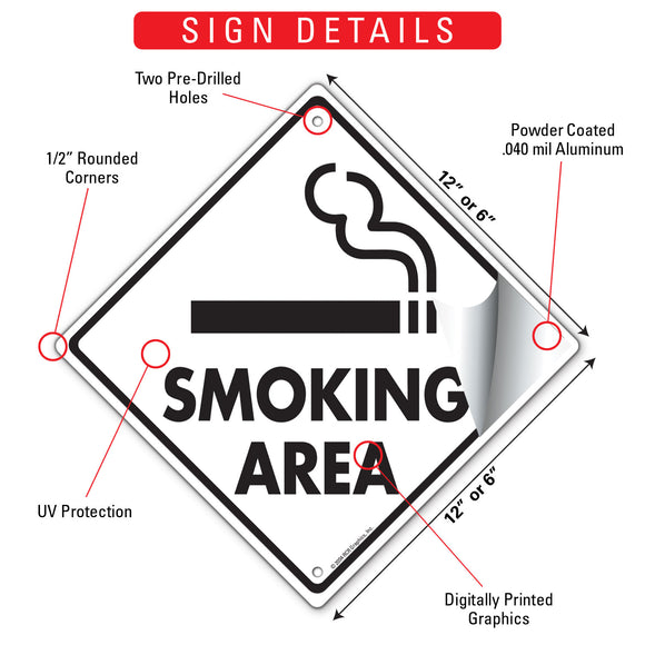Smoking Area Signs or Sticker