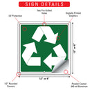 Recycle Symbol Signs or Sticker - Square-3