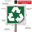 Recycle Symbol Signs or Sticker - Square-4