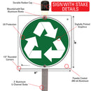Recycle Symbol Signs or Sticker - Circle-4