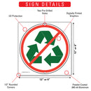 No Recycle Signs or Sticker-3
