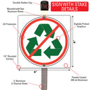 No Recycle Signs or Sticker-4