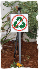 No Recycle Signs or Sticker-5