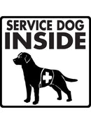 Service Dog Inside Aluminum Signs or Vinyl Sticker