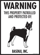 Basenji - Warning! Property Sign
