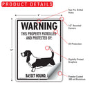 Basset Hound! Property Patrolled Sign (9" x 12")-2