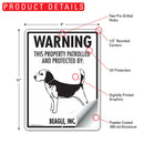 Beagle! Property Patrolled Sign (9" x 12")-2