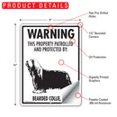 Bearded Collie! Property Patrolled Sign (9" x 12")-2