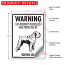 Bouvier des Flandres! Property Patrolled Sign (9" x 12")-2