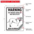 Dogue de Bordeaux! Property Patrolled Sign (9" x 12")-2