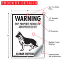 German Shepherd! Property Patrolled Sign (9" x 12")-2