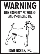 Irish Terrier - Warning! Property Sign