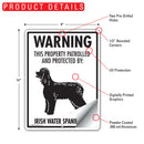 Irish Water Spaniel! Property Patrolled Sign (9" x 12")-2