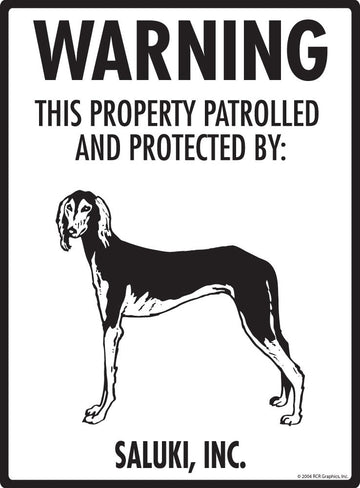 Saluki - Warning! Property Sign