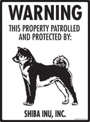 Shiba-Inu - Warning! Property Sign