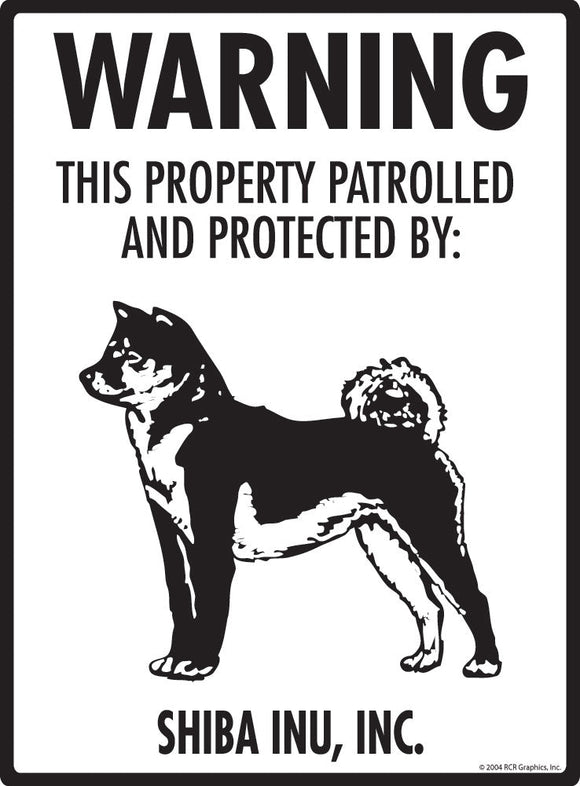 Shiba-Inu - Warning! Property Sign