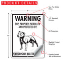 Staffordshire Bull Terrier! Property Patrolled Sign (9" x 12")-2