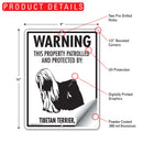 Tibetan Terrier! Property Patrolled Sign (9" x 12")-2