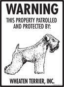 Wheaten Terrier - Warning! Property Sign