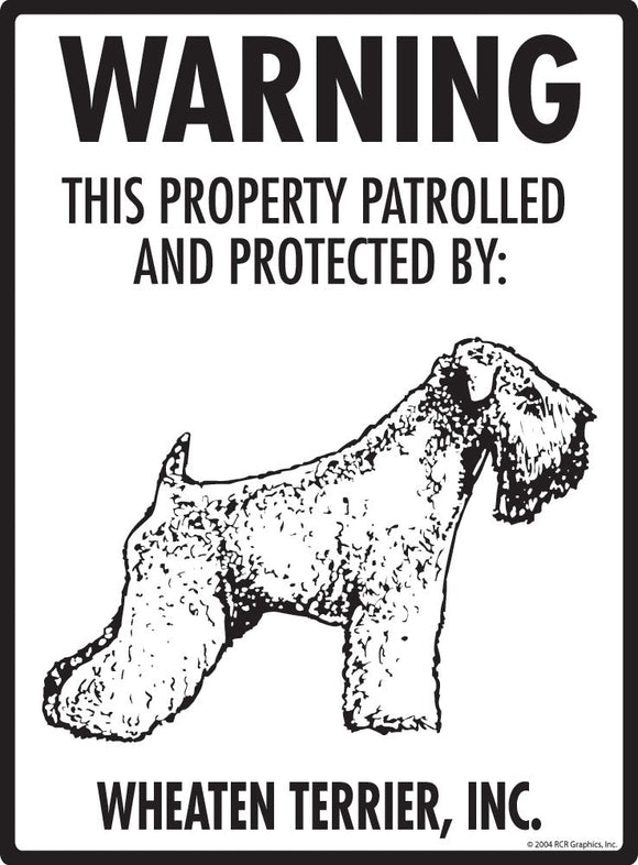 Wheaten Terrier - Warning! Property Sign