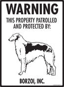 Borzoi - Warning! Property Sign