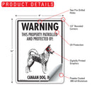 Canaan Dog! Property Patrolled Sign (9" x 12")-2