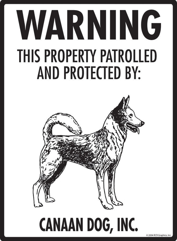 Canaan Dog - Warning! Property Sign