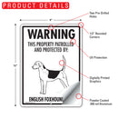 English Foxhound! Property Patrolled Sign (9" x 12")-2