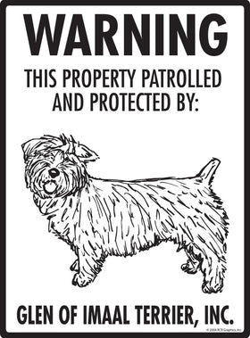 Glen of Imaal Terrier - Warning! Property Sign
