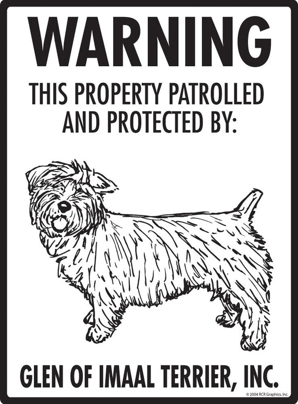 Glen of Imaal Terrier - Warning! Property Sign