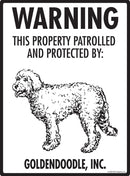 Goldendoodle - Warning! Property Sign