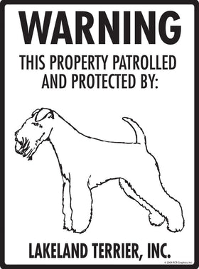 Lakeland Terrier - Warning! Property Sign