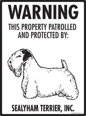 Sealyham Terrier - Warning! Property Sign