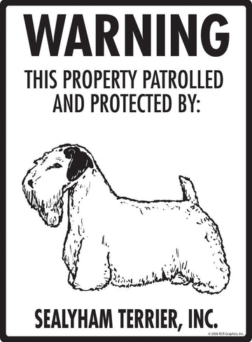 Sealyham Terrier - Warning! Property Sign