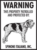 Spinone Italiano - Warning! Property Sign