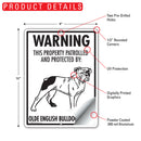 Olde English Bulldogge! Property Patrolled Sign (9" x 12")-2