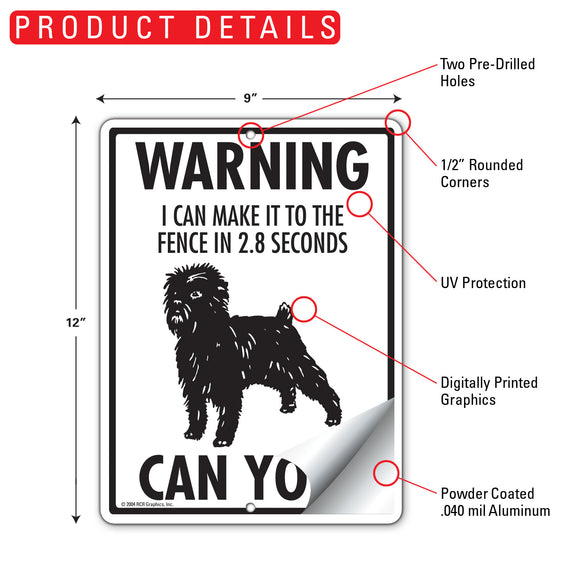 Affenpinscher! Make It To Fence or Door Signs (9" x 12")