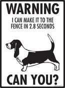 Basset Hound - Warning! Fence Sign