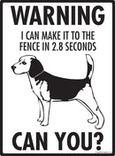 Beagle - Warning! Fence Sign