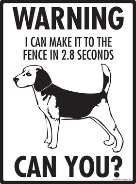 Beagle Make It To Fence or Door Signs (9" x 12") - 0